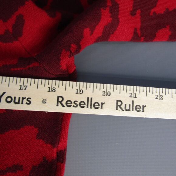 Chico's Red Camo Sweater Women's Size 1 Camouflage M 8 Medium Classic Knit - Picture 8 of 9